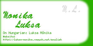 monika luksa business card