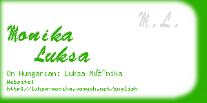 monika luksa business card